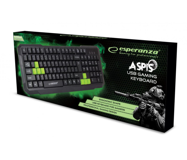 Esperanza Gaming Usb Aspis Zielona EGK102G - 1379166 - zdjęcie 3